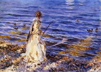 John Singer Sargent : Girl Fishing